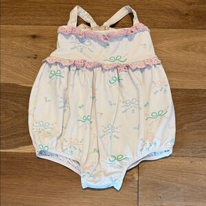 TBBC Bubble Bathing Suit in Grandmillenial Floral Bow Print - 2T
